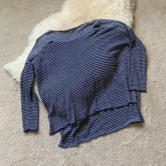 Eileen Fisher Striped Linen Knit Blouse Top small - Picture 5 of 6